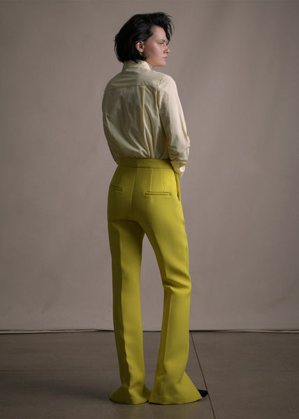 LOUISA SLIT FRONT PANT IN DOUBLE FACE STRETCH WOOL | ADAM LIPPES