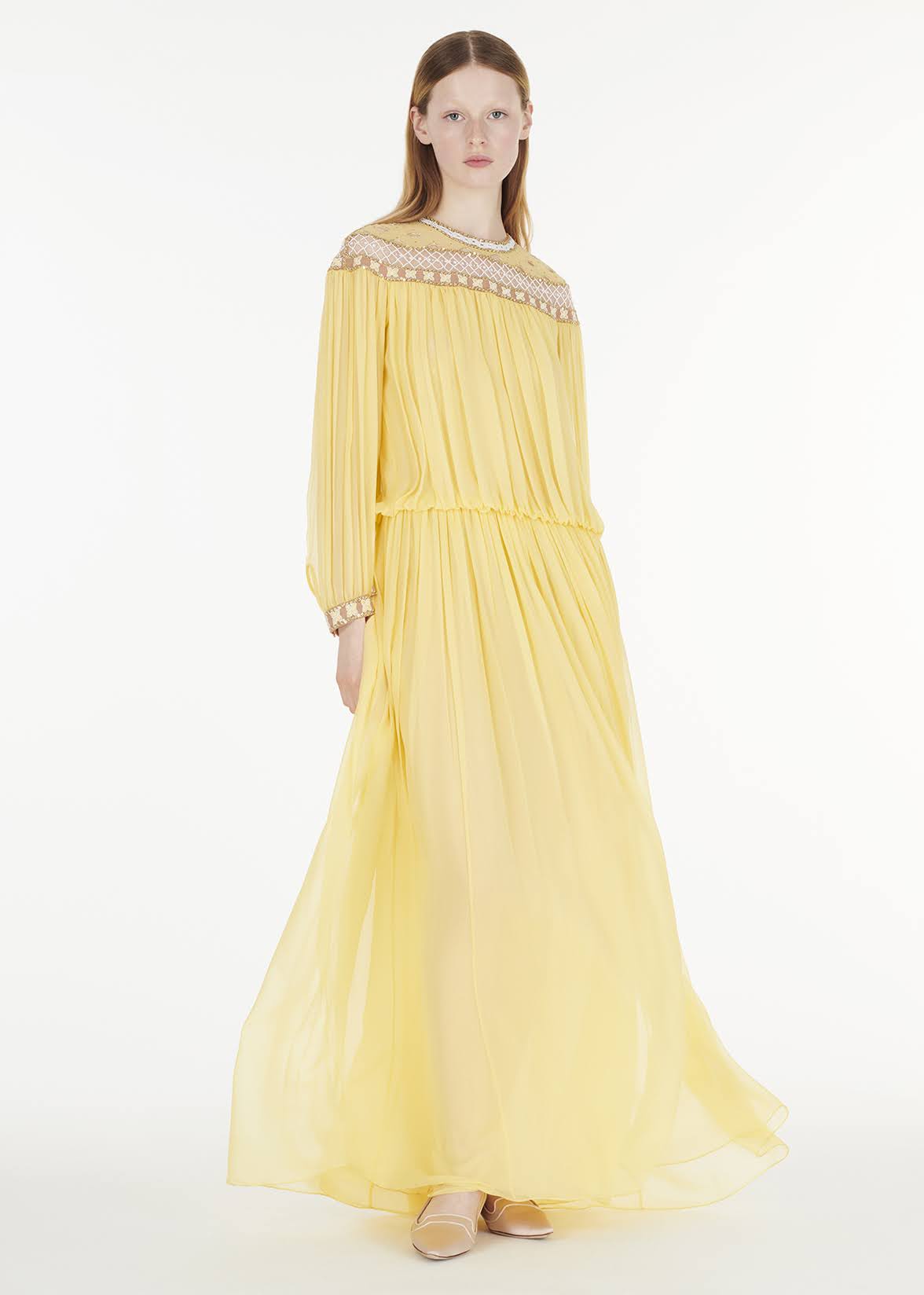 Boohoo yellow shops lace dress