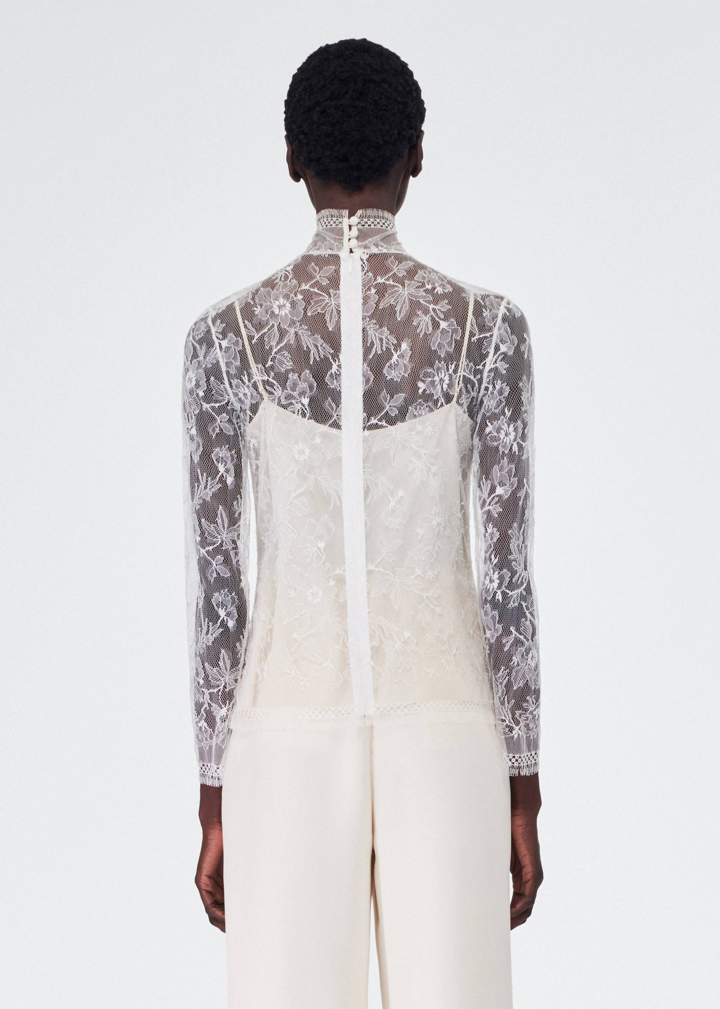 chantilly lace turtleneck TOPS Adam Lippes