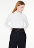 SHIRT WITH THIN BOW IN COTTON POPLIN