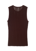 Ghost image of the back of the Shell in Metallic Rib in mahogany.