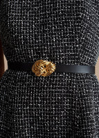 close up of the knot buckle belt