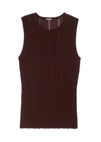 Ghost image of the front of the Shell in Metallic Rib in mahogany.