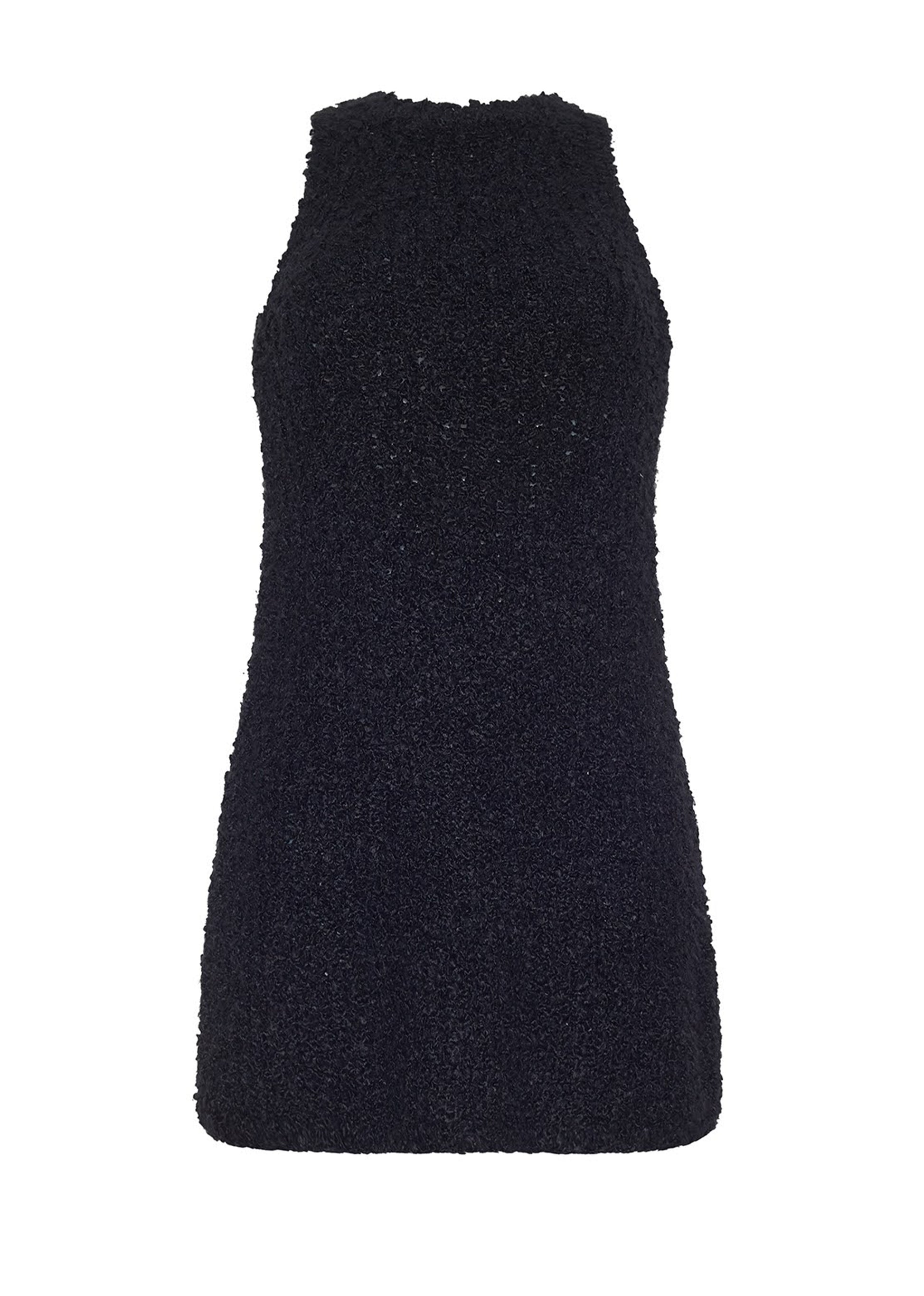 back ghost image of the Renata Dress in Mulberry Silk in Black