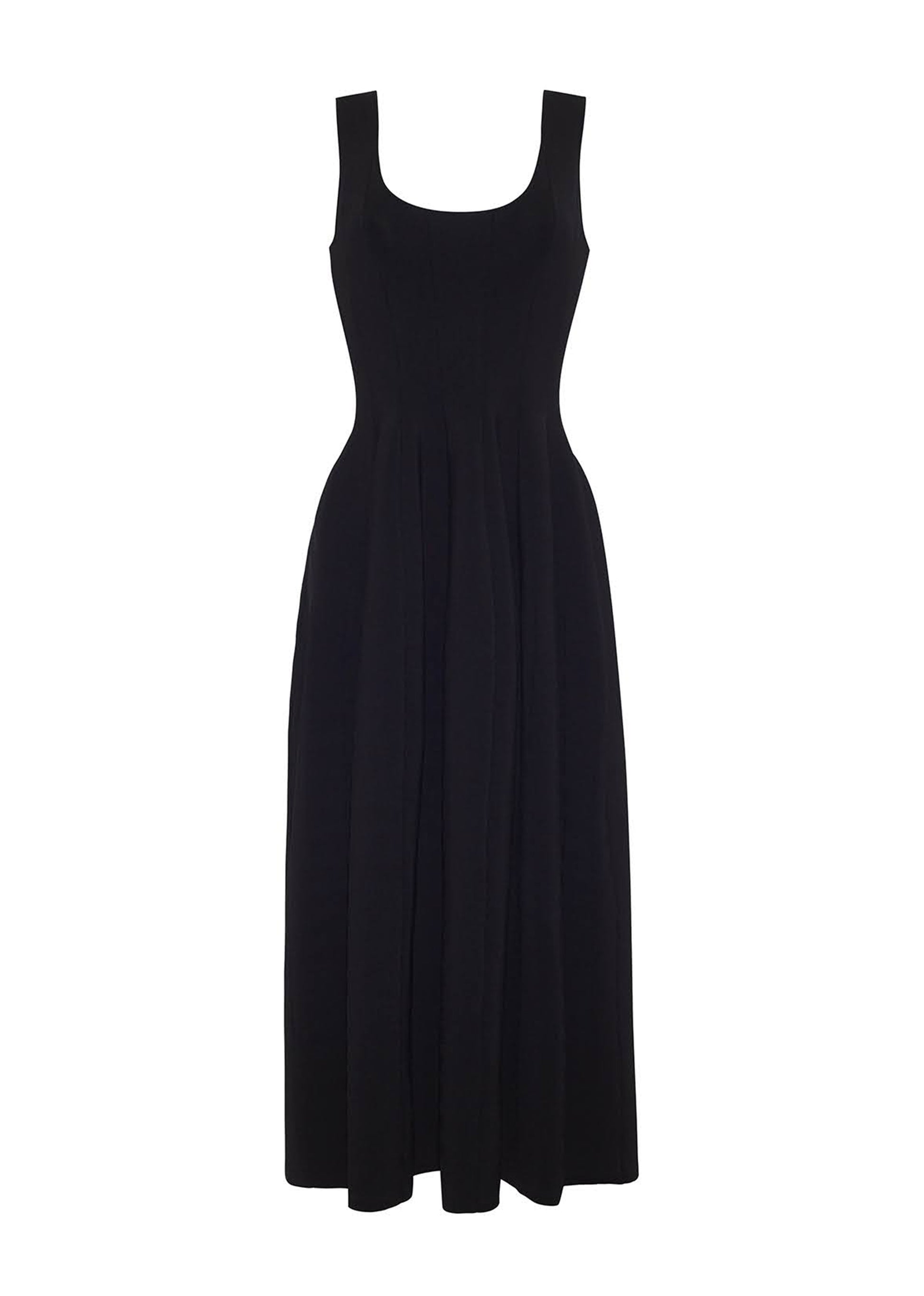 front ghost image of Lucilla Dress in Luxe Milano in Black