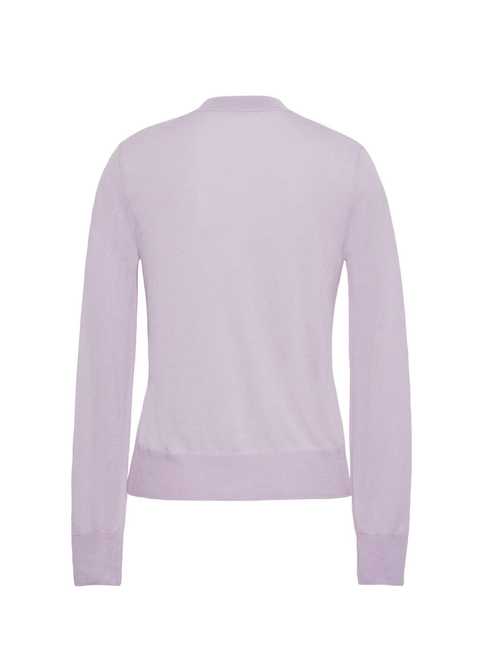 Back Ghost Image of Crewneck Sweater in Cashmere Silk in Lilac