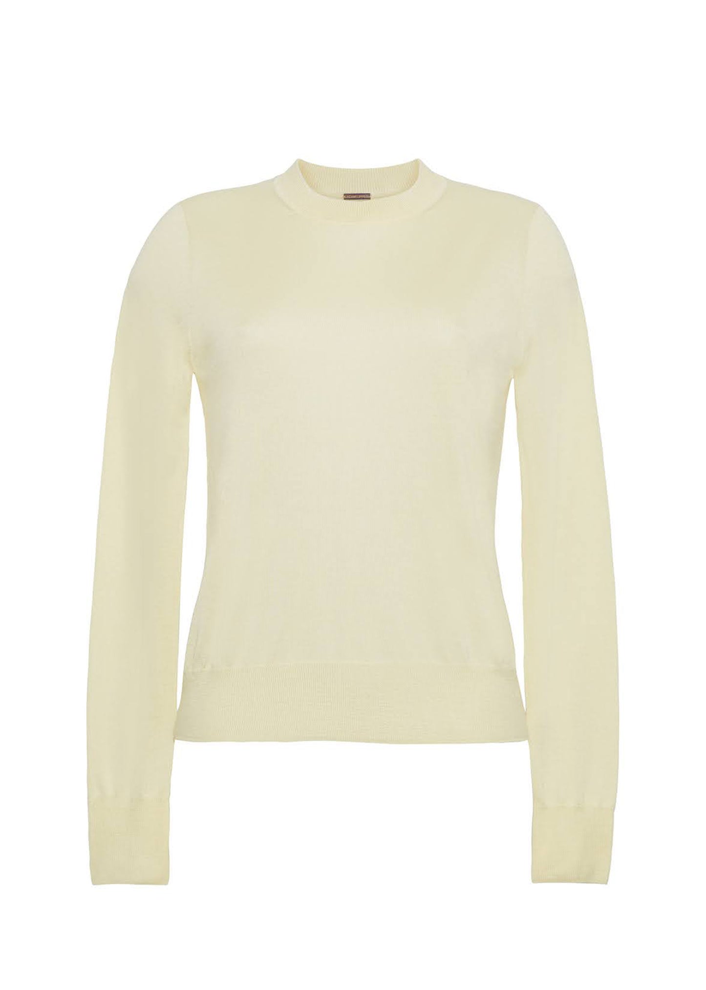 front ghost image of Crewneck Sweater in Cashmere Silk in Beurre