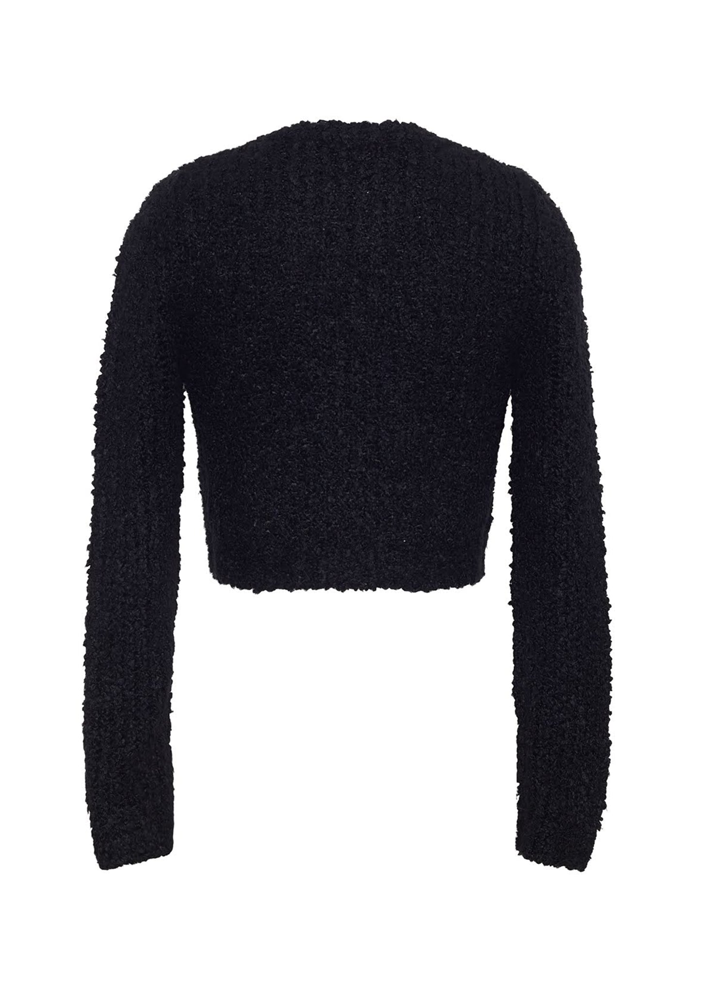 Back Ghost Image of the Alice Cardigan in Mulberry Silk in Black