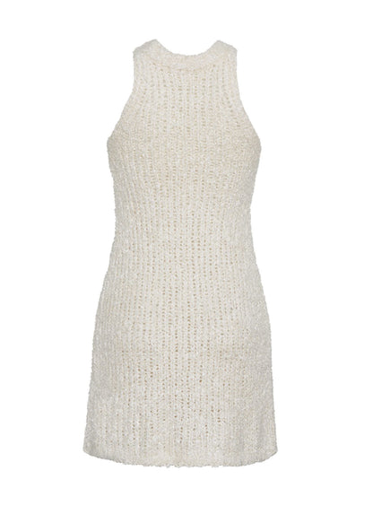 back ghost image of the Renata Dress in Mulberry Silk in Ivory