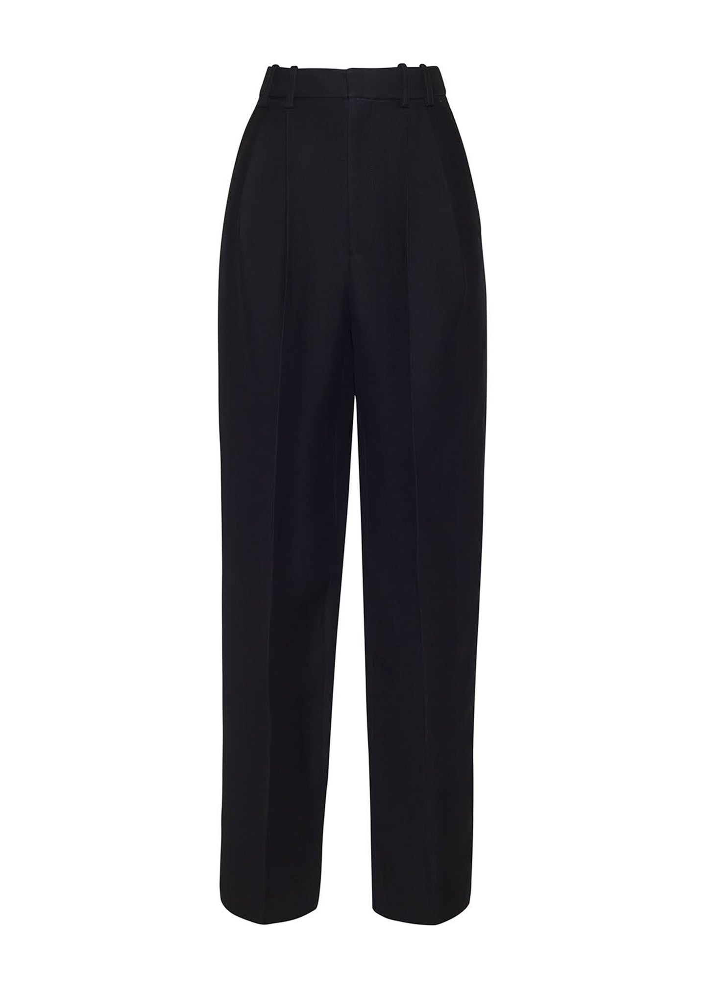 front ghost image of the Nichols Pant in Silk Wool in Black