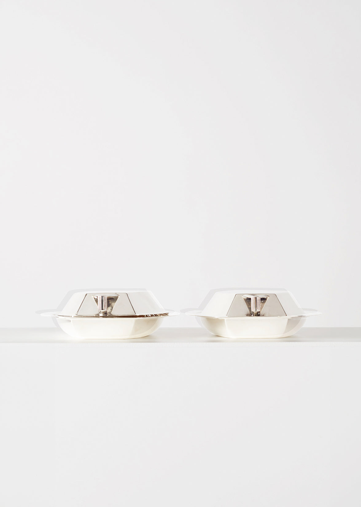 pair of large art deco dishes and covers HOME Adam Lippes