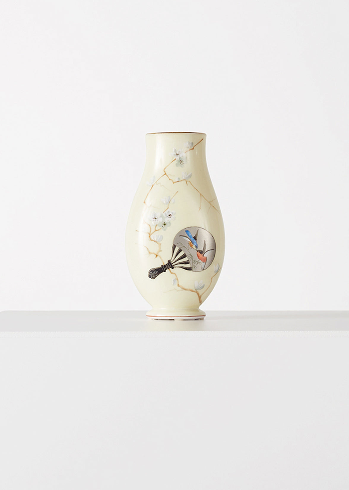 baccarat chinoiserie decorated opaline glass vase, 19th c HOME Adam Lippes
