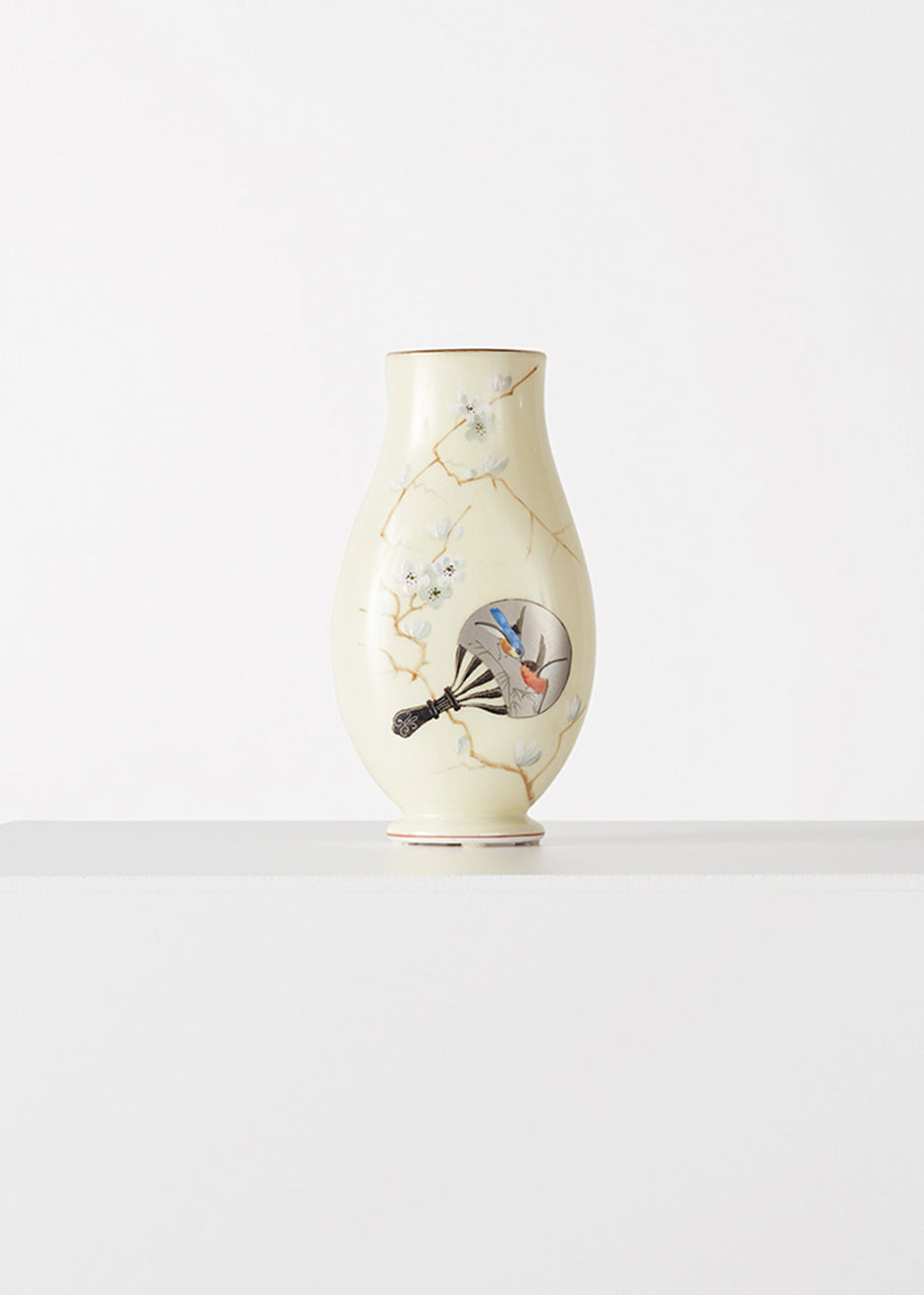 baccarat chinoiserie decorated opaline glass vase, 19th c HOME Adam Lippes