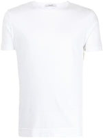 White short sleeve crewneck t-shirt in pima cotton.