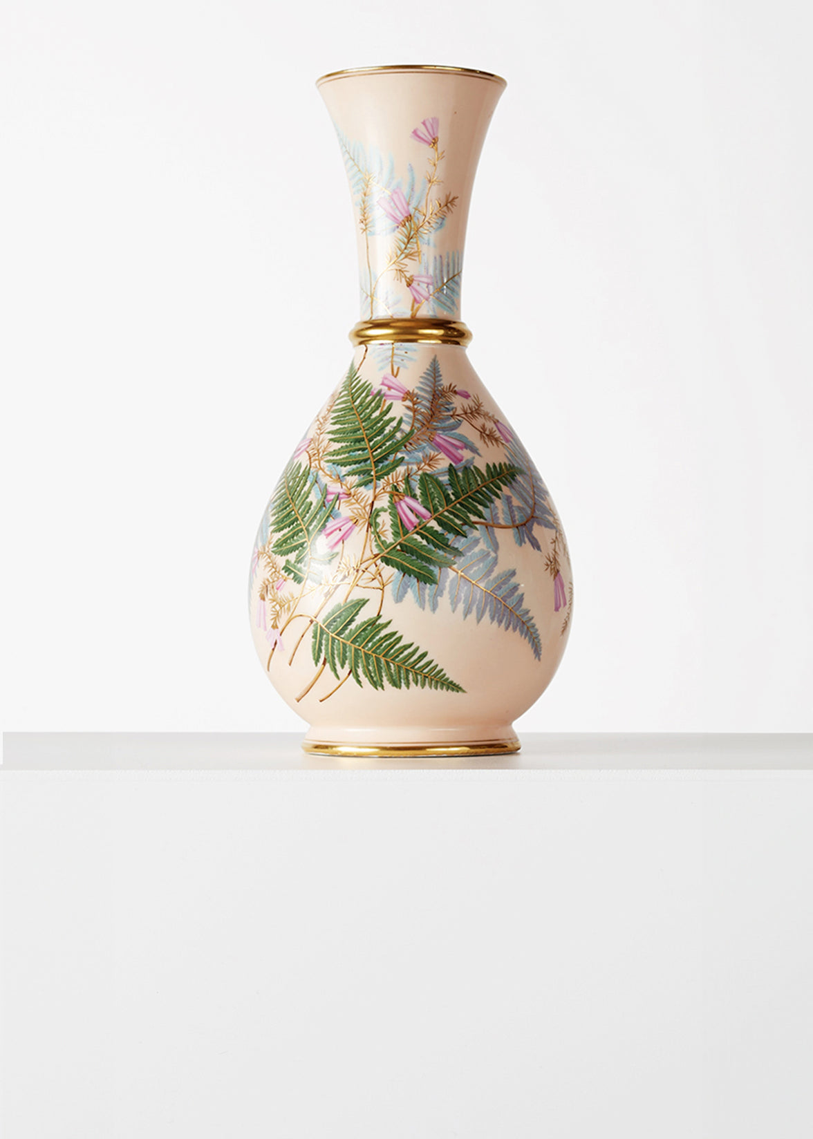 large aesthetic movement hand painted porcelain vase, 19th c HOME Adam Lippes