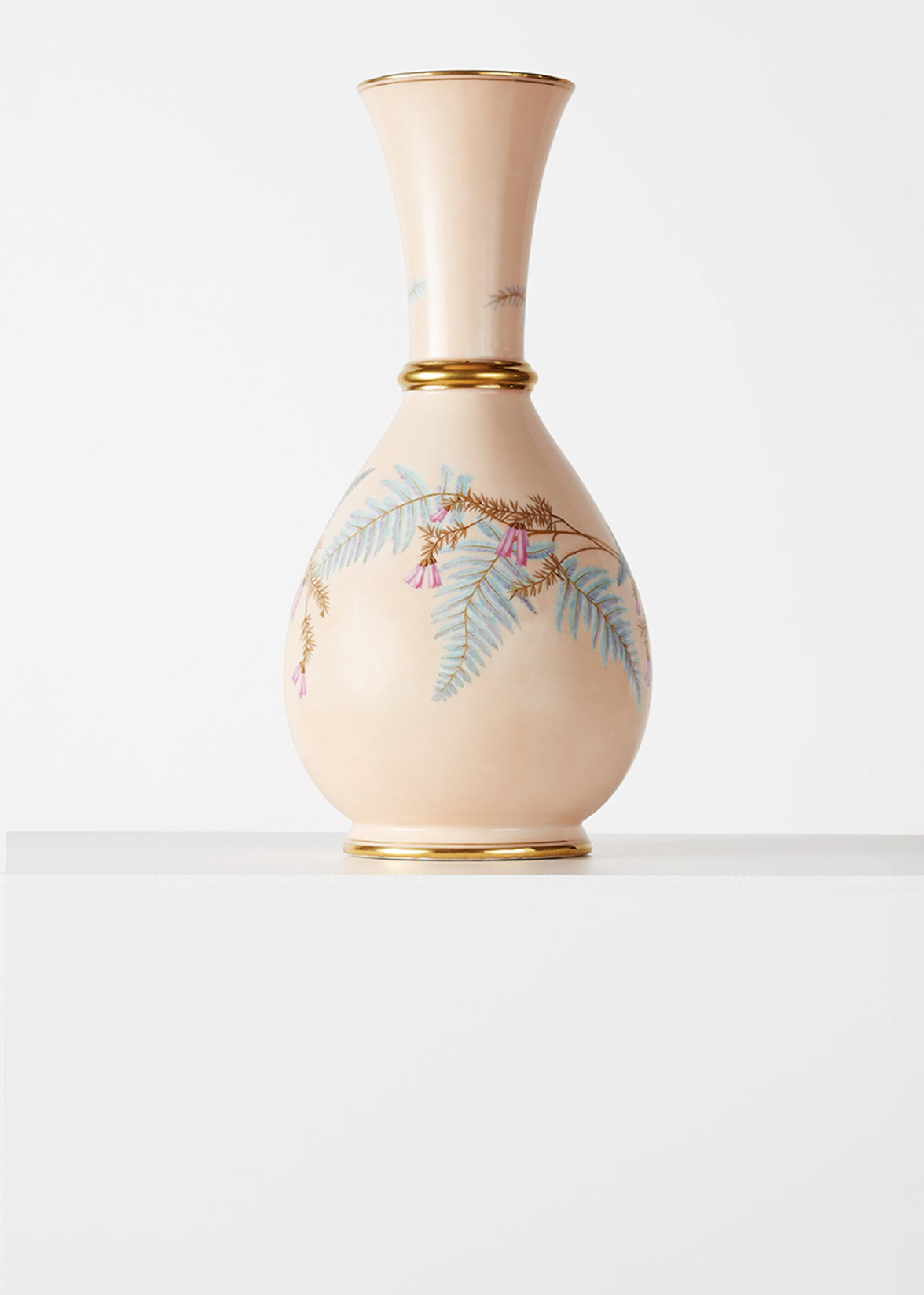 large aesthetic movement hand painted porcelain vase, 19th c HOME Adam Lippes