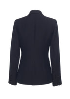Ghost image of the back of a long sleeved blazer.