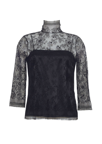 TURTLENECK IN CHANTILLY LACE | Adam Lippes