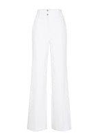 A ghost image of the front of the Hugo Pant in White Denim.