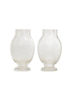 Pair of Late 19th-Century Rock-Crystal Glass Vases, crafted by Baccarat and engraved by L. Demeurat for Georges Rouard. 