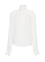 A ghost image of the front of the Leigh Top in Petite Point Jacquard