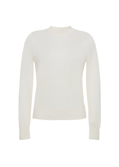 ghost image of the front of the didion knit in cashmere silk in ivory