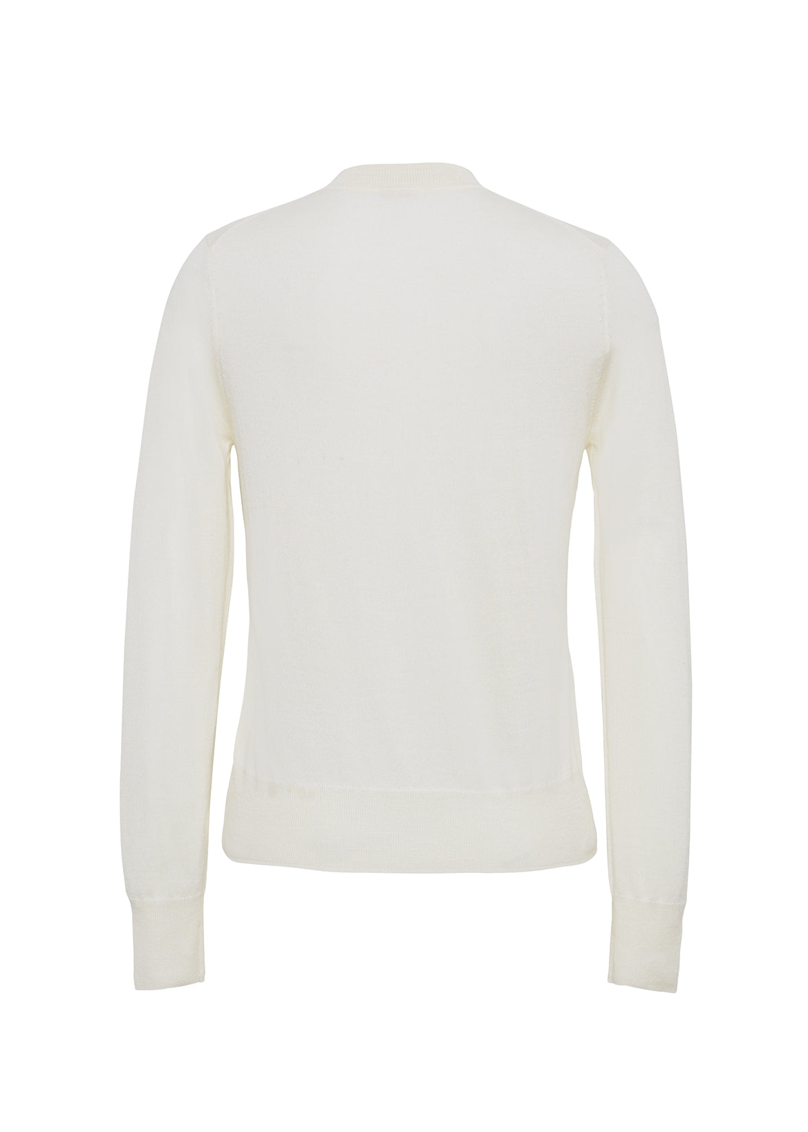 ghost image of the back of the didion knit in cashmere silk in ivory