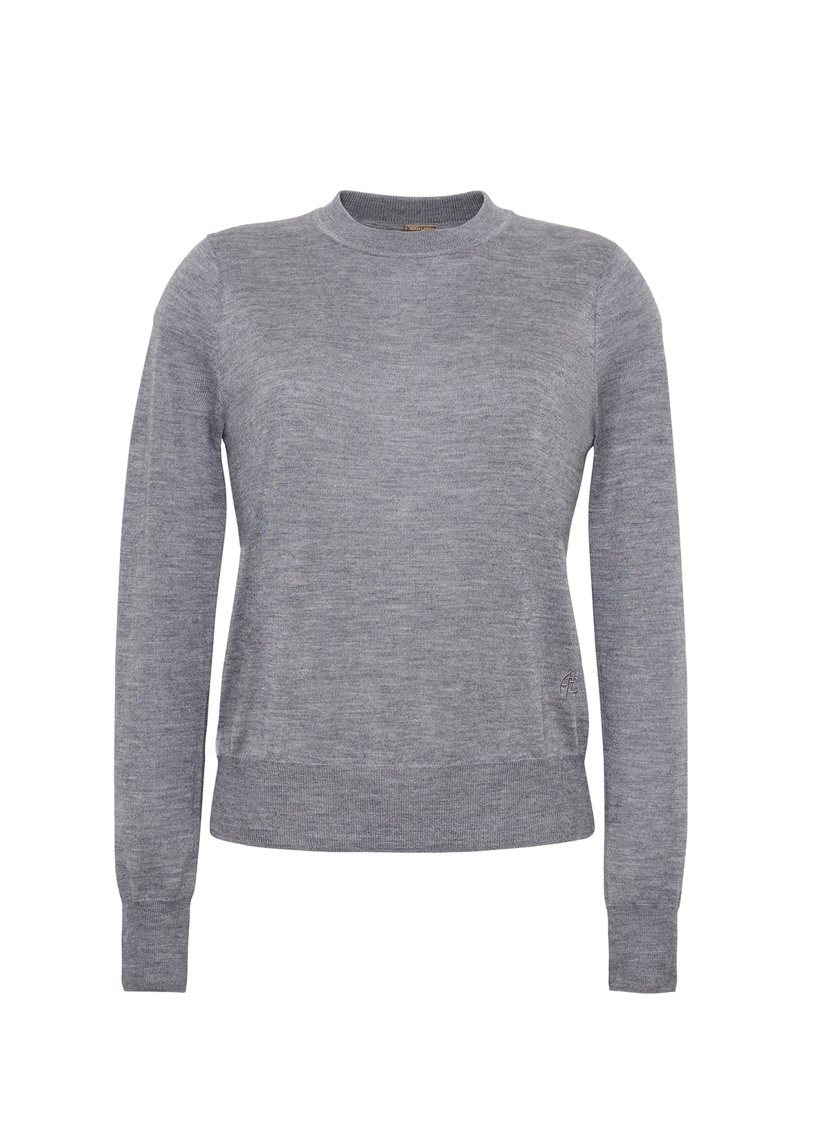 Ghost image of the front of the Didion knit in cashmere silk in grey