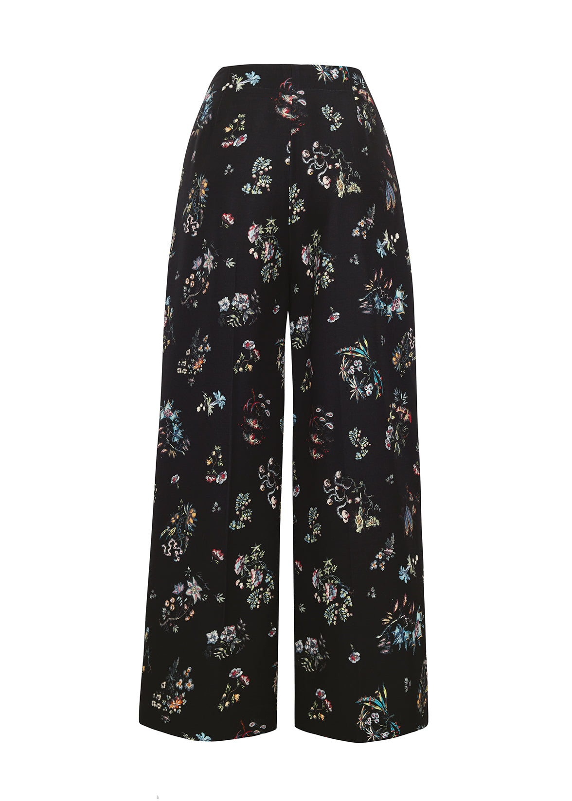 Ghost Image of the back of the Callen Pant in Black Floral