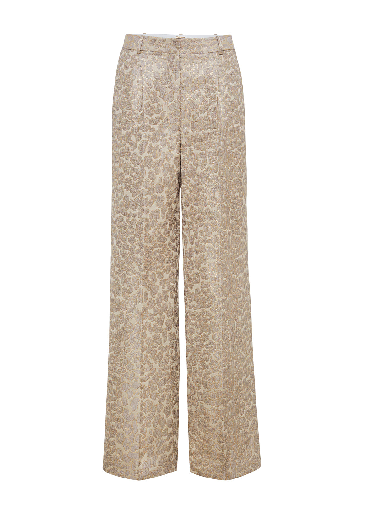 Ghost Image of the front of the Banks Pant in Leopard Jacquard