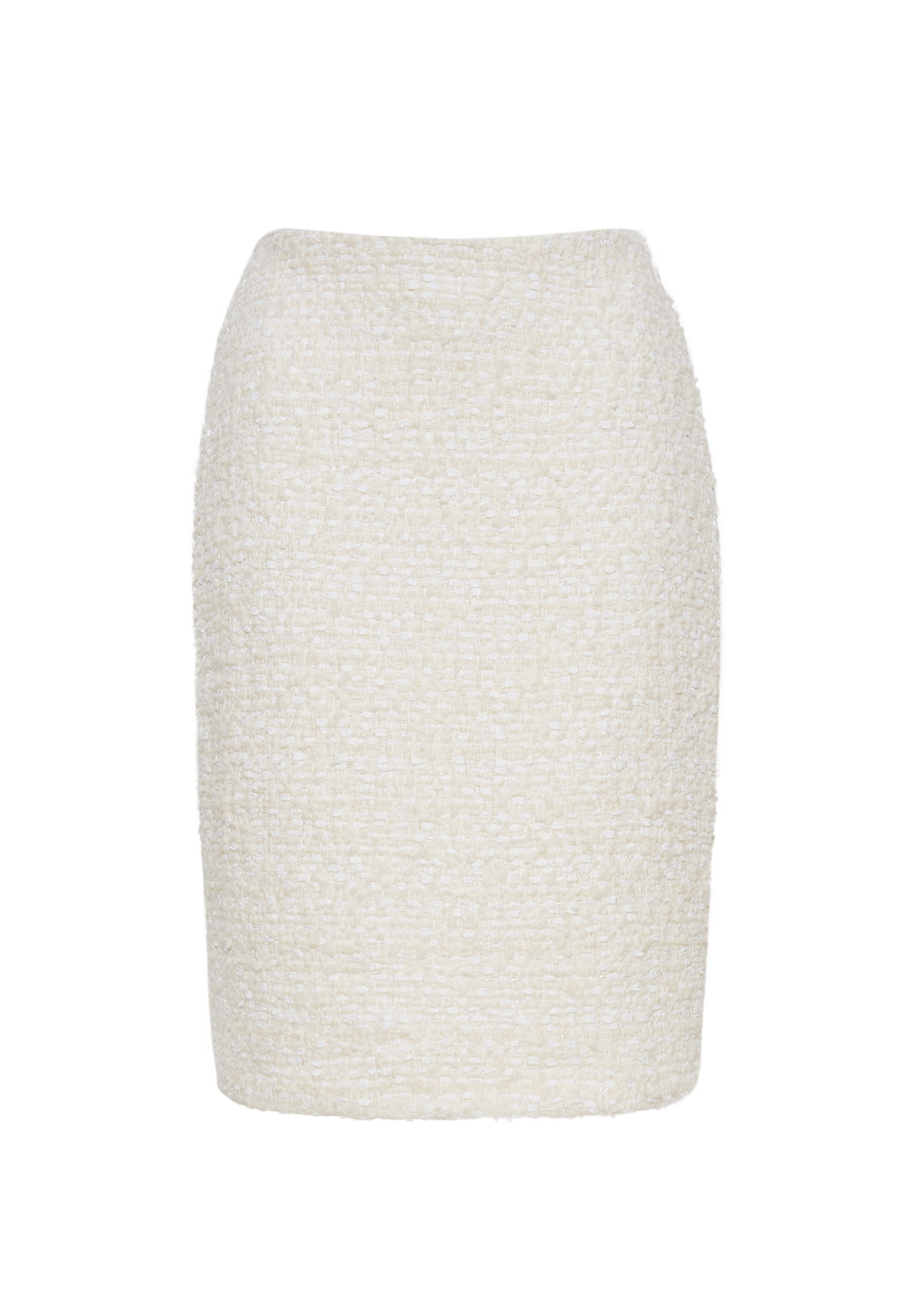 Ghost Image of front of Blair Skirt in Tweed in Ivory