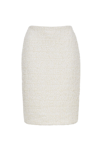 Ghost Image of front of Blair Skirt in Tweed in Ivory