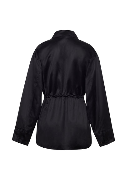 Ghost image of the back of the Sonoma Jacket in Silk Cotton Duchesse