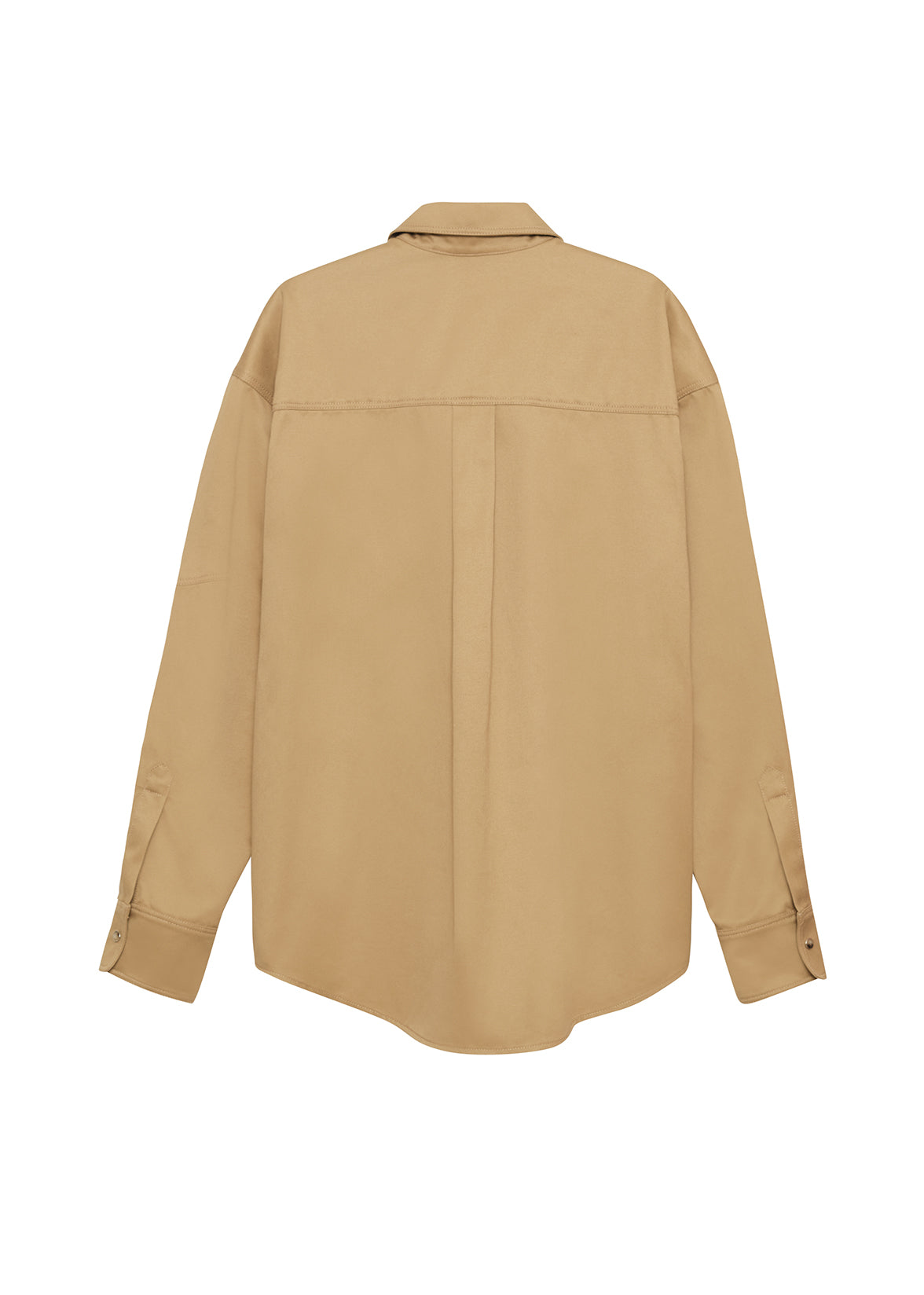 Ghost image of back of Carter Top in Cotton Twill in Khaki