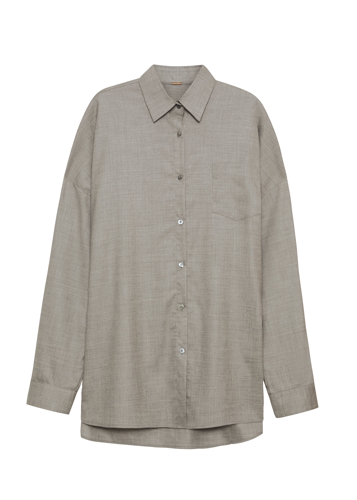 Ghost image of Perrine Shirt in Fine Cashmere Suiting in Grey