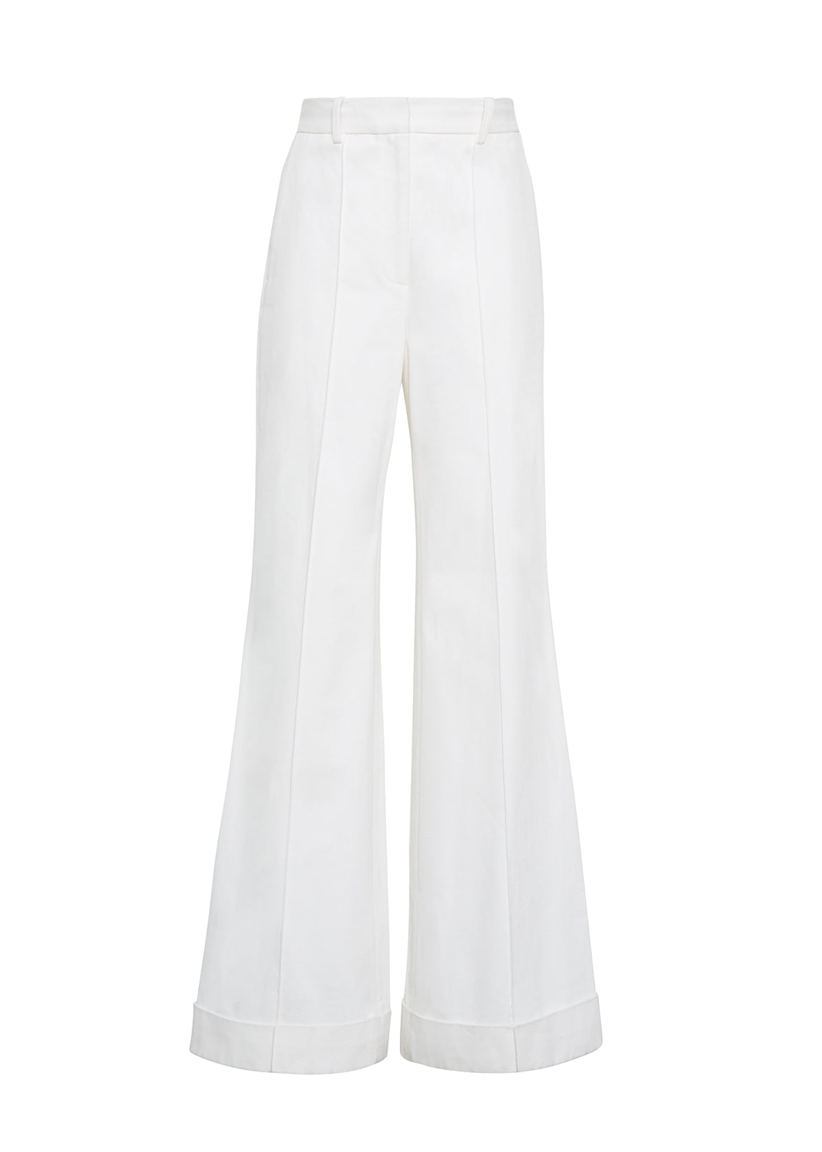 ghost image of the deeda pant in white denim