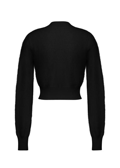 back ghost image of the cruz cardigan in black by Adam Lippes