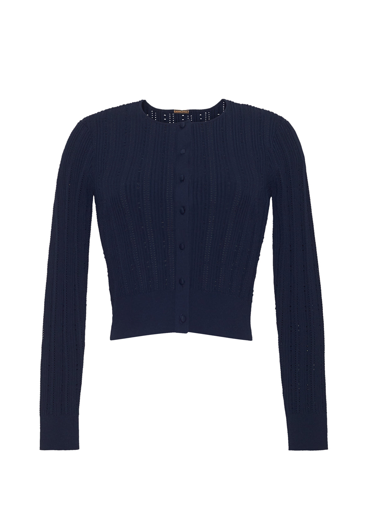 ghost image of the front of the faye cardigan in navy