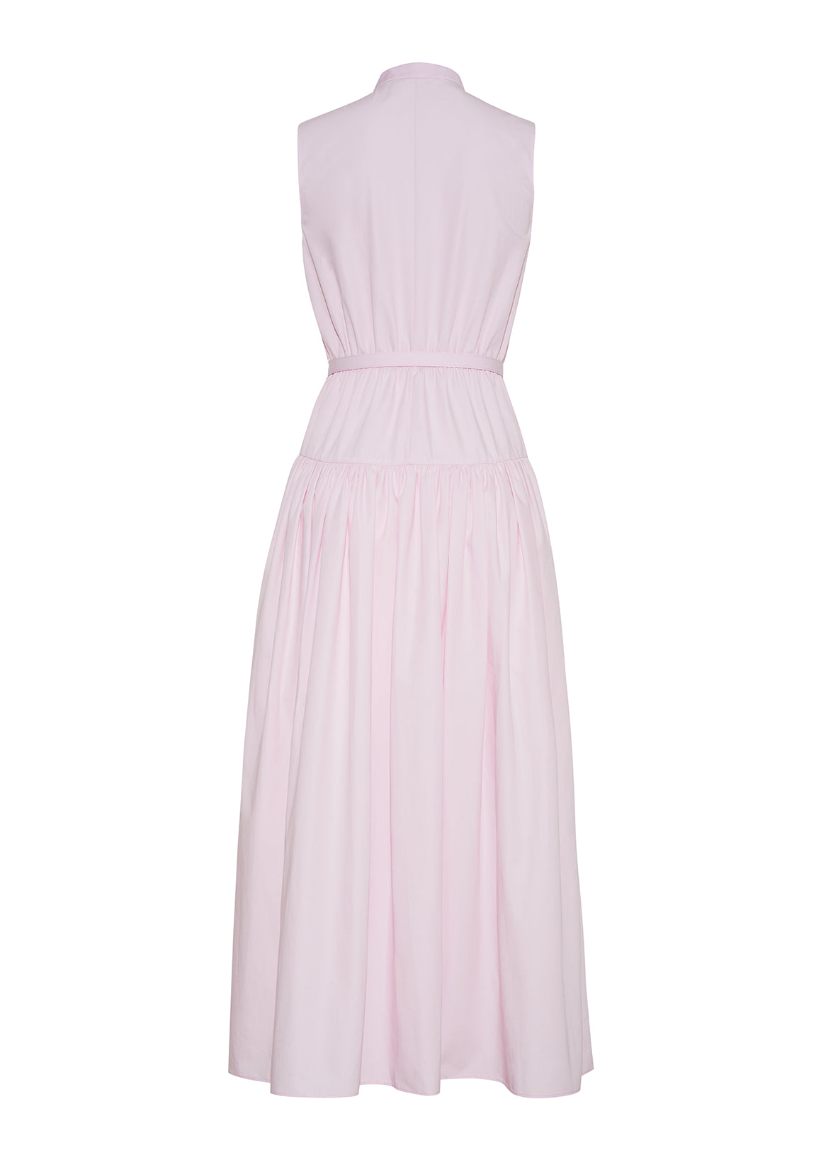 back ghost image of the Arden Dress in Compact Cotton in Pale Pink