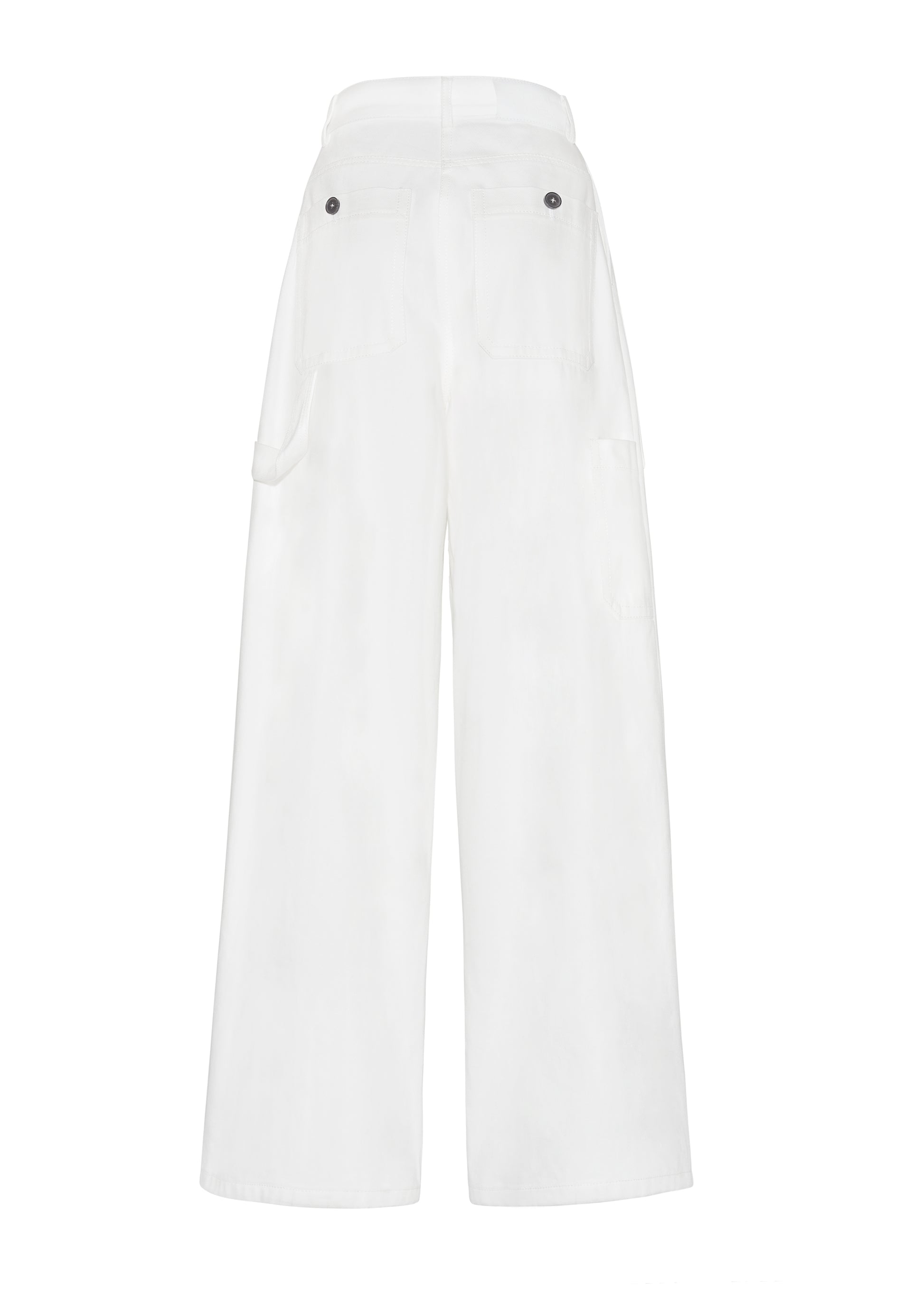 back ghost image of the Jasper Pant in White Denim