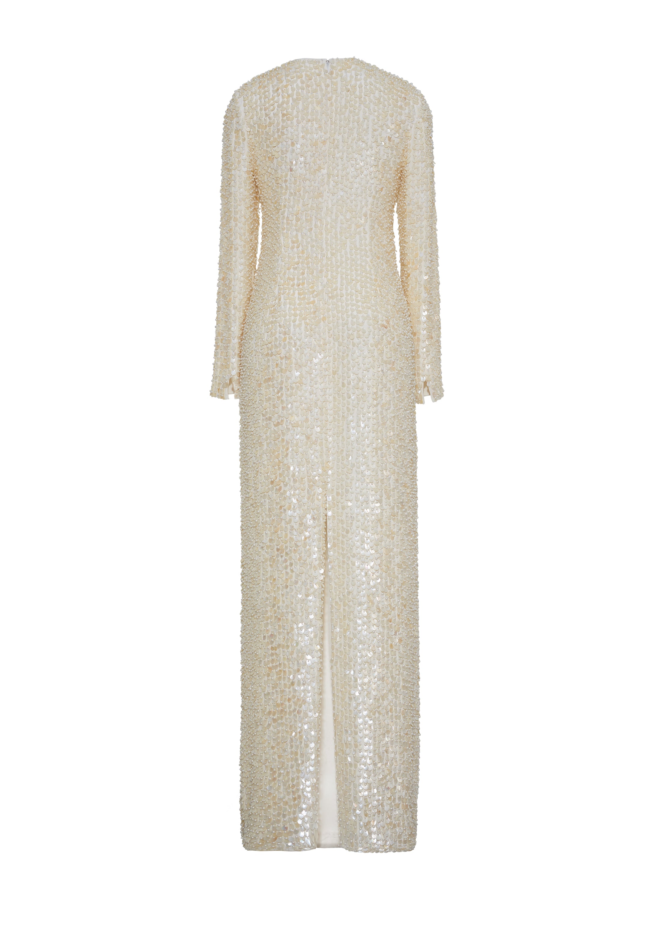 Jamis Dress in Embroidered Mother-of-Pearl | Adam Lippes Luxury Gown Ivory / 6 Jamis Dress in Embroidered Mother-of-Pearl | Adam Lippes Luxury Gown Ivory / 6