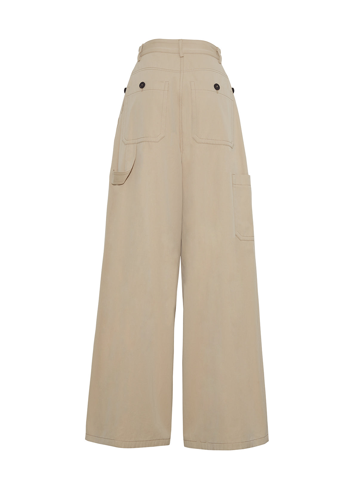 back image of Jasper Pant in Cotton Twill Khaki