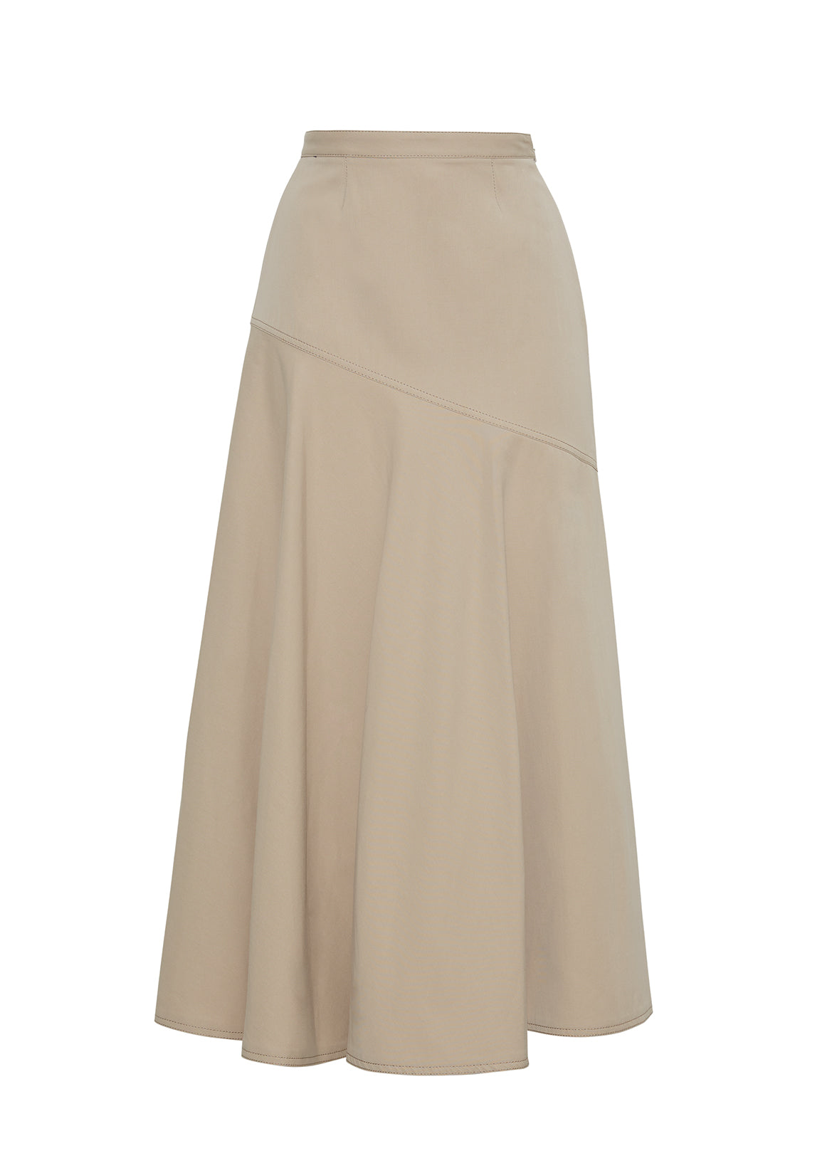 ghost image of the front of the tess skirt in cotton twill