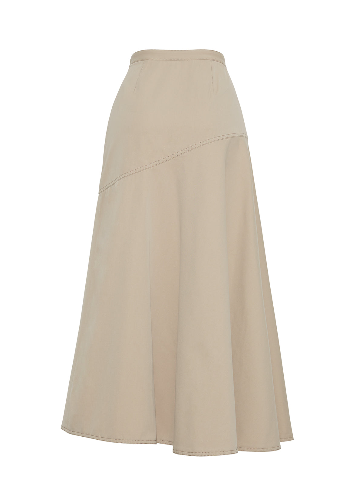 ghost image of the back of the tess skirt in cotton twill