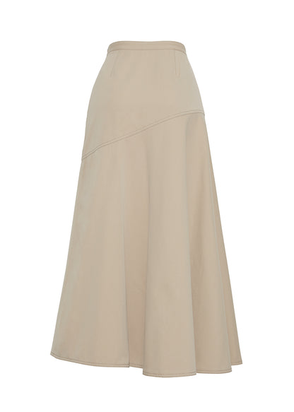 ghost image of the back of the tess skirt in cotton twill