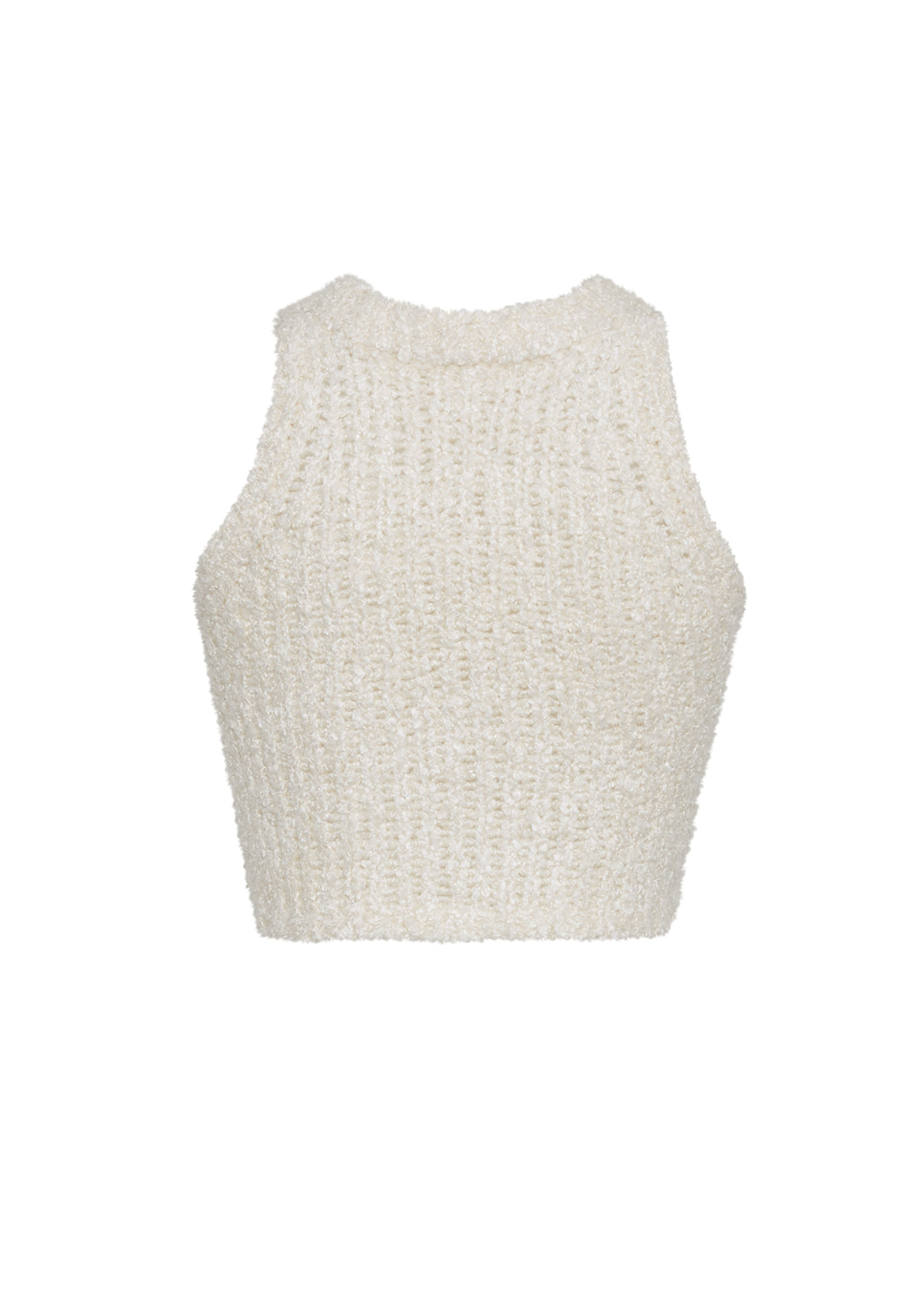 back ghost image of the Liana Top in Mulberry Silk Ivory