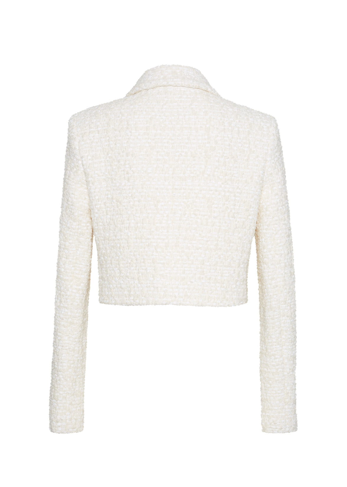 ghost image of the cecil jacket in tweed in ivory