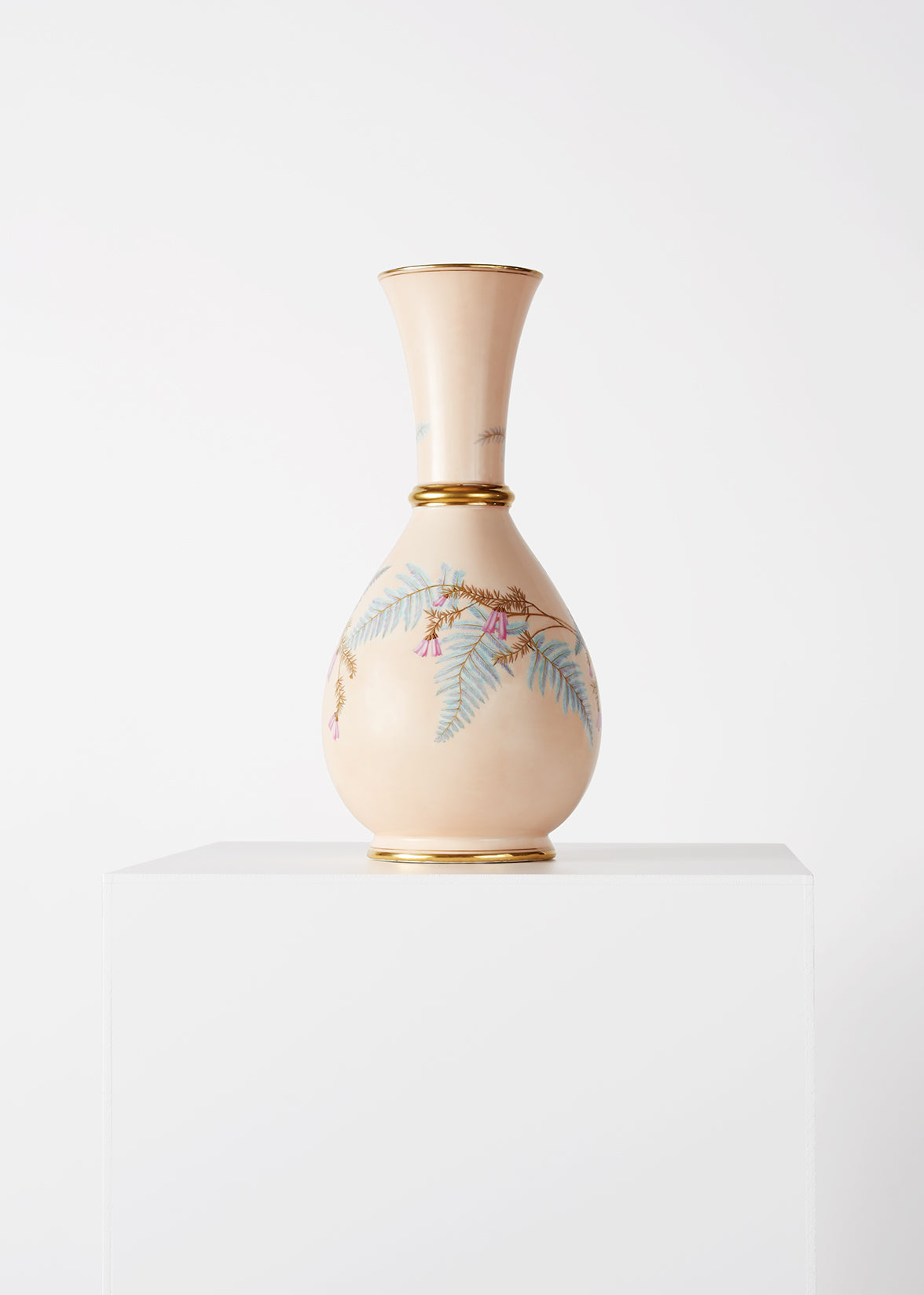 Back of Large Aesthetic Movement hand painted porcelain vase, 19th C