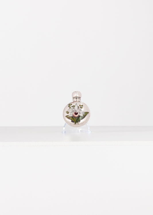 Victorian Sterling Silver and Enamel Scent Bottle