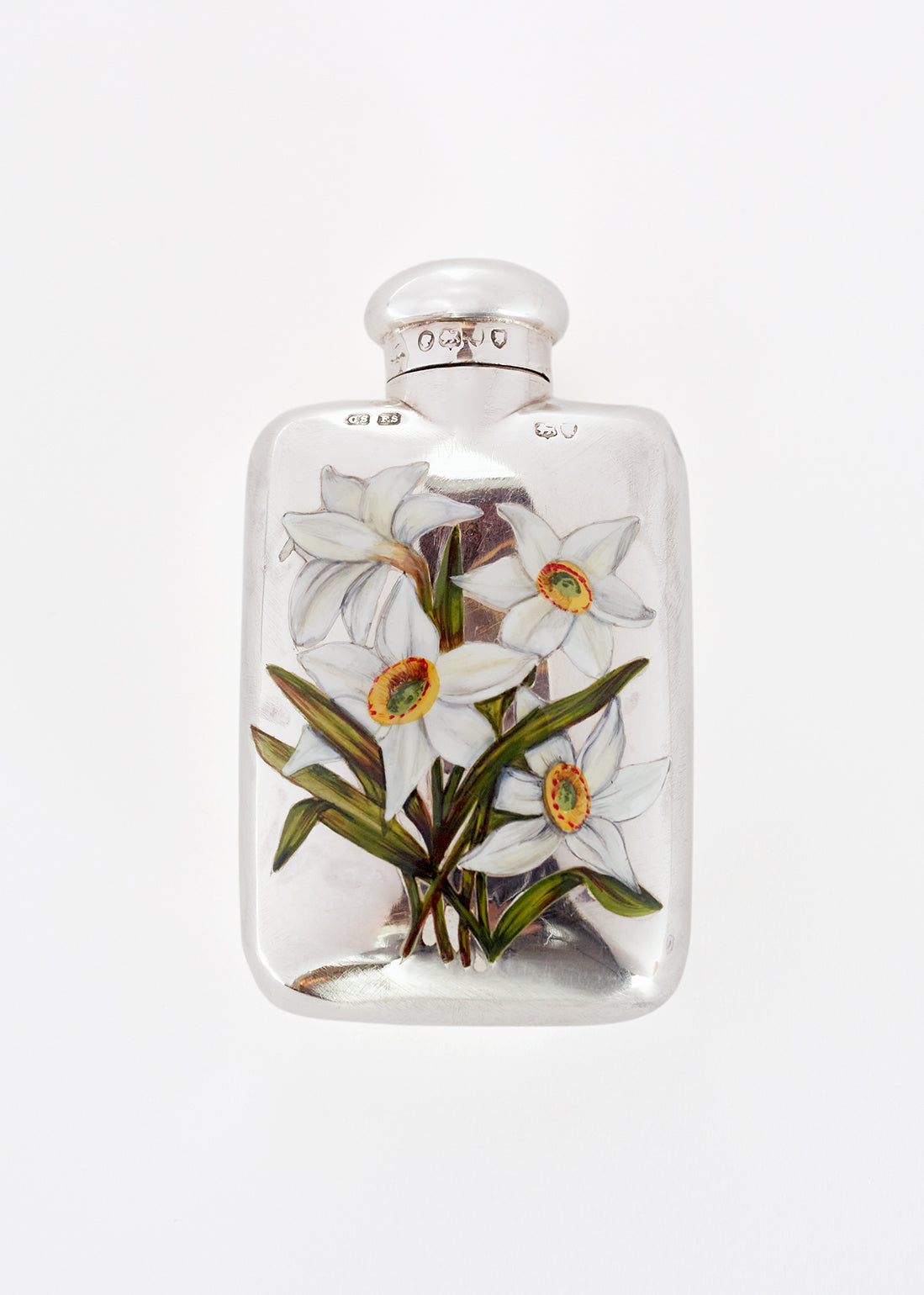 Victorian Sterling Silver and Enamel Scent Bottle